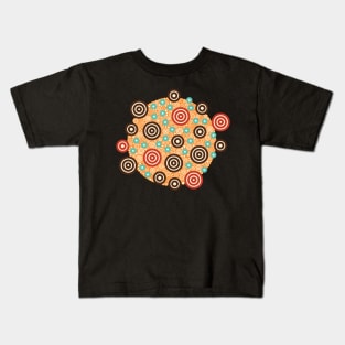 Aztec Warrior Pattern Burst v3 Circle Design Kids T-Shirt